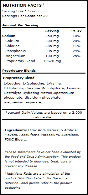 Nutrex Defy Black Nutrition Facts
