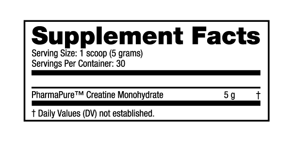 NutraBio Creatine Monohydrate Powder - 150 Grams