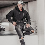Size Up Black Magnet Retro Hoodie