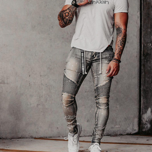 Size Up Tri-Stretch Golden Stone Biker Jeans