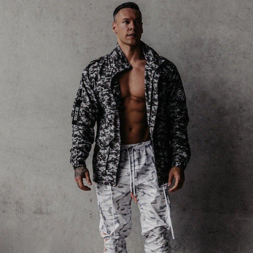 Size Up Dark Camo Military Zip Up 