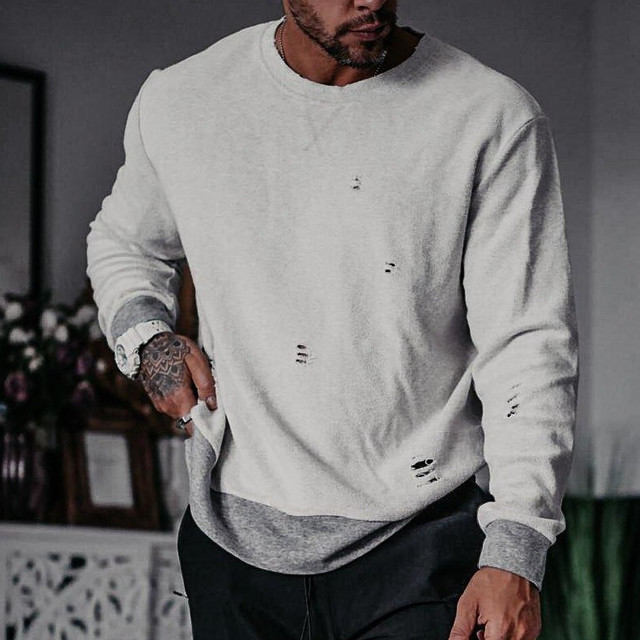 Size Up Iron Stone REVERSIBLE Distress Crewneck