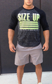 Size Up Supplements Black Baseball Tee