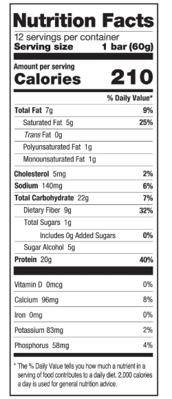 ONE Bar - Use BAR10 at Checkout for discount of 12+ (Some nutrition labels  vary per flavor) - Everybody Nutrition